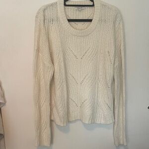 Madewell Cream Knit Sweater | Charley Pullover | Size L
